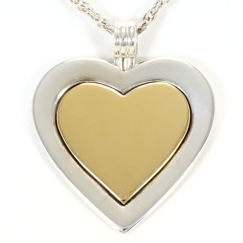 Tiffany & Co. Heart 18K Yellow Gold Silver Necklace, Total Weight 13.5g, 45cm...